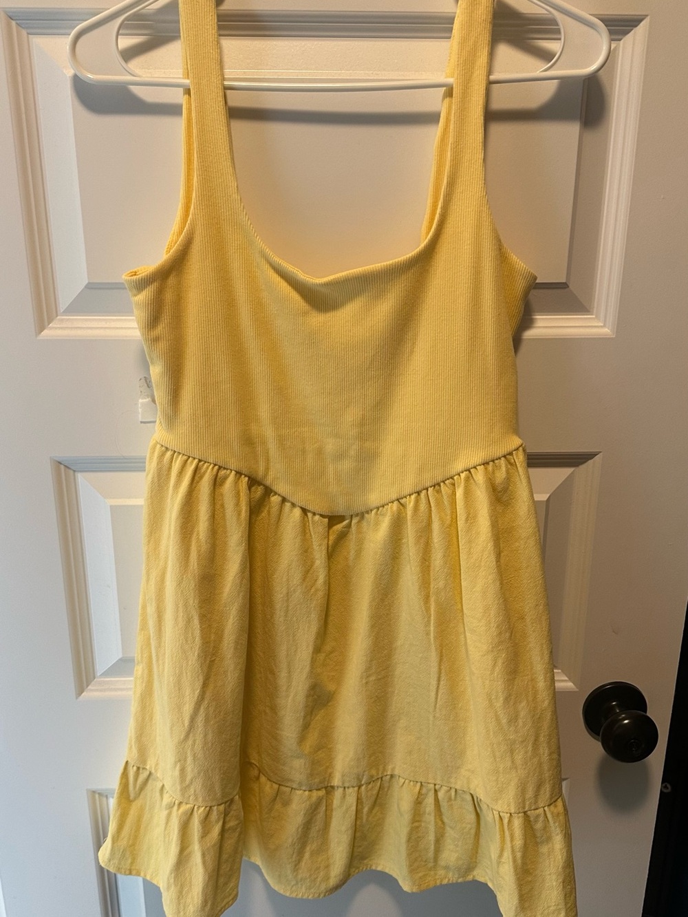 No Boundaries Girls Yellow Tiered Sundress